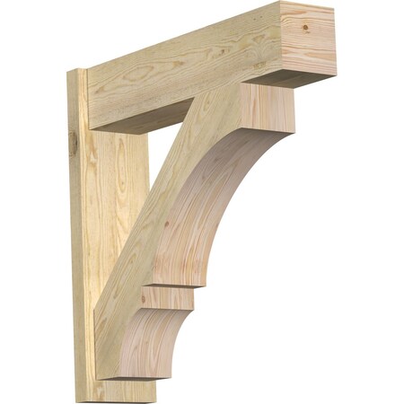 Ekena Millwork Balboa Block Rough Sawn Outlooker, Douglas Fir, 8"W x 32"D x 32"H OUT08X32X32BOA05RDF